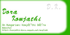 dora komjathi business card